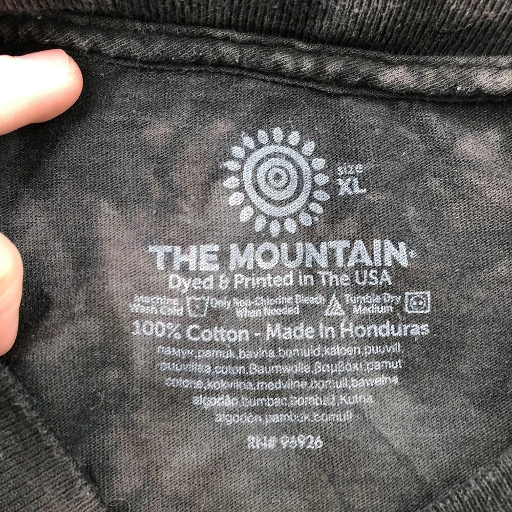 The Mountain Shirt Mens XL Black Bald Eagle American Flag Graphic Long Sleeve - Picture 5 of 9